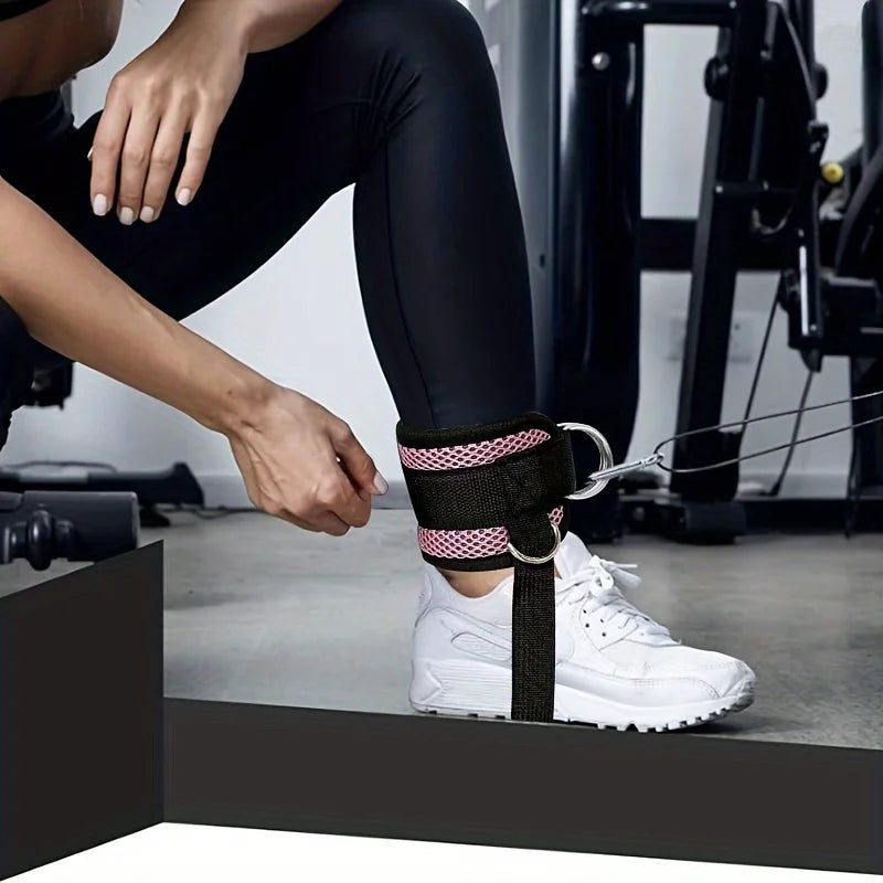 Ankle Straps for Cable Machines, Padded Double D-Ring Ankle Cuffs for Leg Workouts, Glute Kickbacks, Cable Kickbacks & Leg Extensions, Gym Fitness Accessories