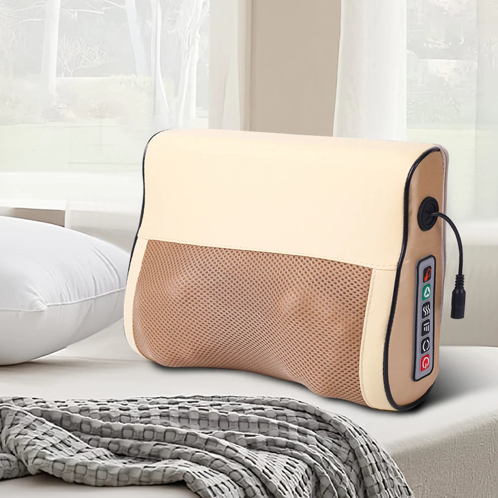 Electric Neck Massager Pillow Neck Massager Adjustable Deep Tissue Kneading Massage Pillow 3 Gear Multi-Function for Men Women