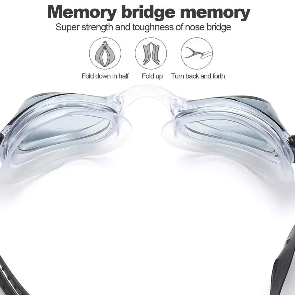 Anti Fog UV Swim Goggles with Ear Plugs & Case for Adults Kids