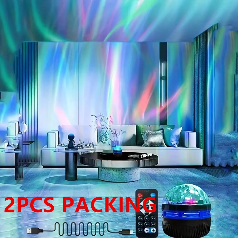 Galaxy Projector Night Light, LED Star & Ocean Wave Projector with Remote, RGB Colors, Auto-Rotate, USB Powered Ceiling Starlight for Bedroom, Kids, Nursery & Home Decor
