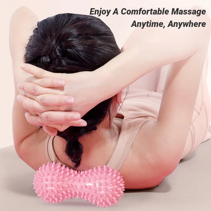 Peanut Spiky Massage Ball, Foot & Muscle Massager for Plantar Fasciitis, Trigger Point Therapy, Stress Relief, Myofascial Release & Deep Tissue Relaxation