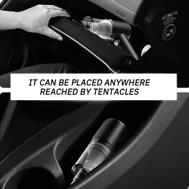 Portable Cordless Handheld Vacuum Cleaner, 120W Mini, USB-C Rechargeable, 5.5kPa Suction, Washable HEPA Filter, Crevice & Brush Nozzles for Car & Home