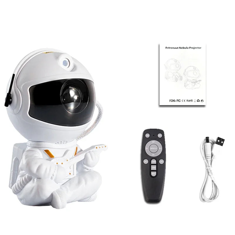 Astronaut Star Projector Galaxy Night Light - 360° Adjustable Nebula Ceiling Projector with Remote & 45/90 Min Timer, LED USB 5V Bedroom Decor for Kids & Adults, Gift