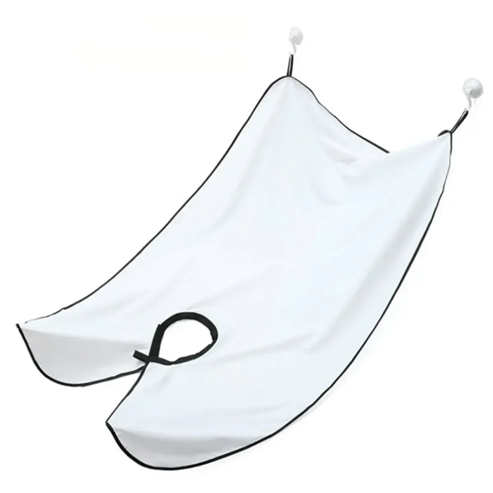 Beard Bib & Hair Catcher, No-Mess Shaving Cape, Mirror Suction Cups, Sink & Counter Cleanup