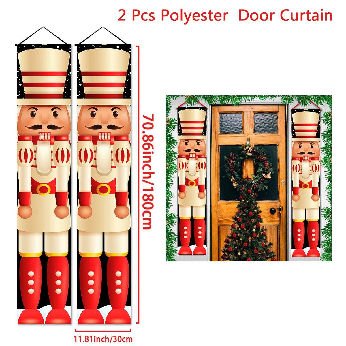 Christmas Santa Claus Snowman Door Couplet Merry Christmas Decoration for Home 2025 Elk Door Banner Navidad Natal New Year 2026