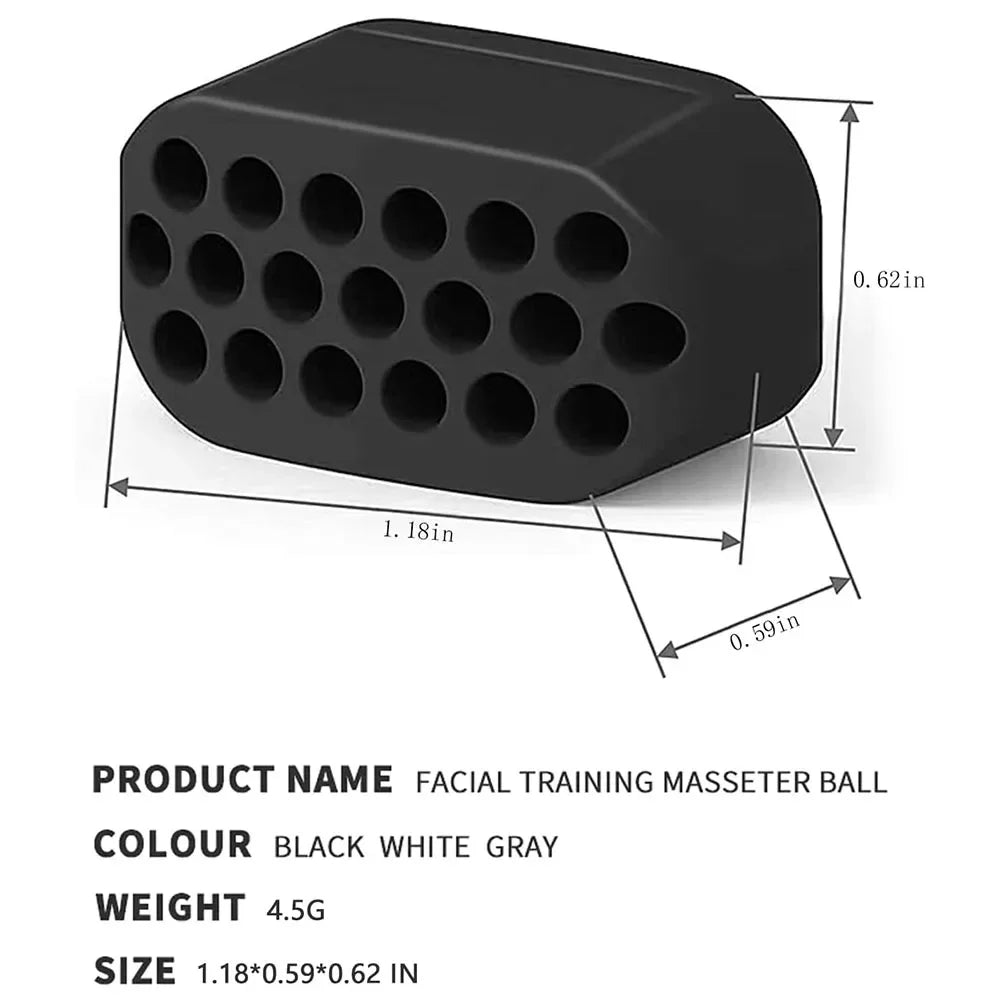 Jaw Exerciser for Men & Women, Face & Neck Muscle Trainer Ball for Jawline Exercise, Facial Fitness, Mouth Workout & Slimming Jawliner Tool