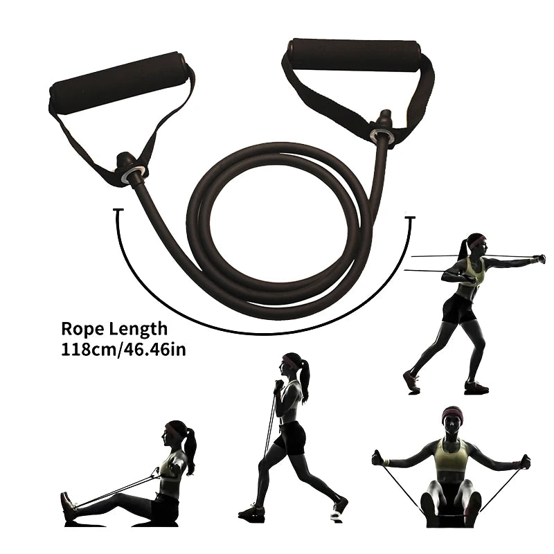 Resistance Bands with Handles for Men & Women, Exercise Bands for Home Workouts & Strength Training, Portable Workout Bands for Full-Body Fitness & Home Gym