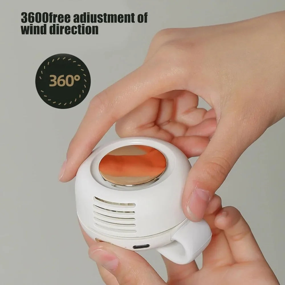 Small Clip Fan Portable Silent Mini Bladeless Fan Clip On 3 Speeds Clip-on Fans Mini Whirlwind Fans for Waist Clips