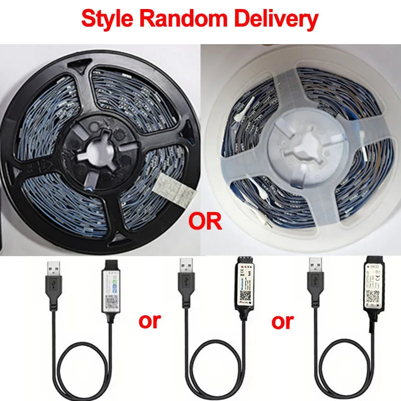 Bluetooth LED Strip Lights 5050 RGB, App + Remote Control, 16.4ft (5m) Flexible LED Tape for TV Backlight, Bedroom, Gaming Room, Home Decor, Dimmable, Timer