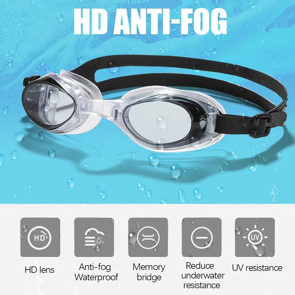 Anti Fog UV Swim Goggles with Ear Plugs & Case for Adults Kids