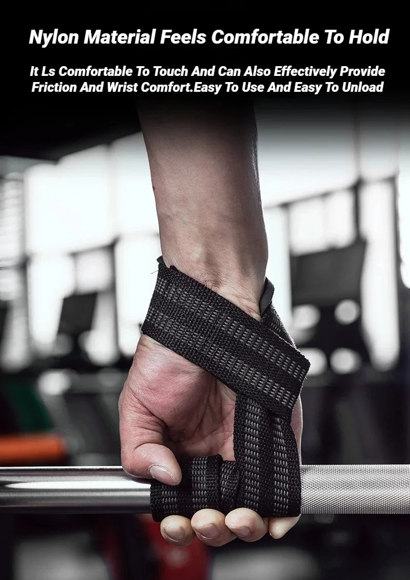 2PCS Weight Lifting Straps with Silicone Grip, Non-Slip Deadlift Straps for Pull-Ups, Dumbbells, Powerlifting & Gym Workouts, Wear-Resistant Wrist Support
