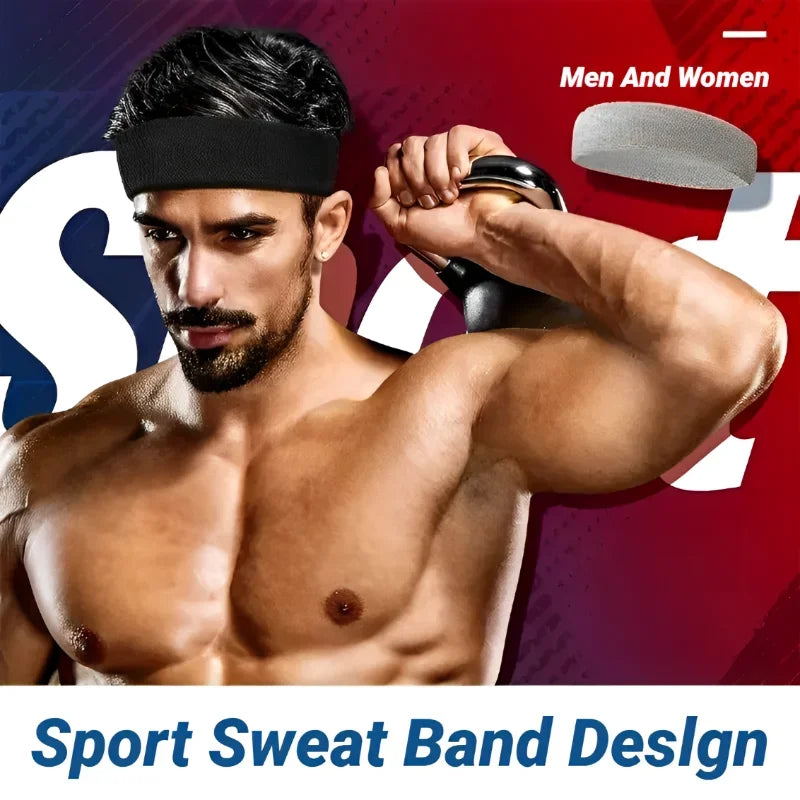 3pcs Sweatproof Sports Headbands for Men and Women - Moisture-wicking Sweatband for Tennis, Basketball, Running, Gym, Workout