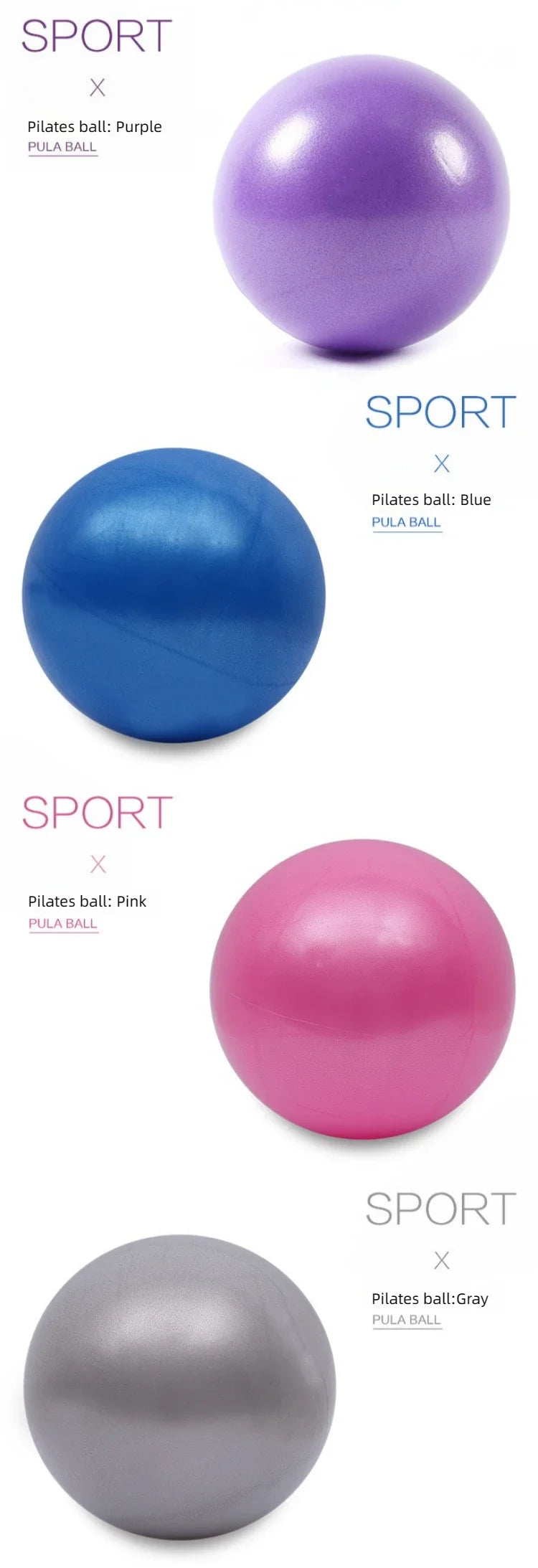25cm Pilates Ball for Yoga & Fitness, Small Exercise Ball for Core Training, Balance, Physical Therapy, Stability & Home Workouts