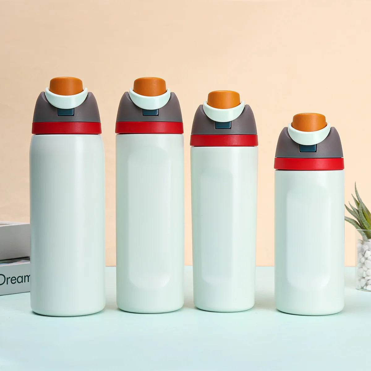 304 Stainless Steel Insulated Water Bottle with Straw, Leakproof