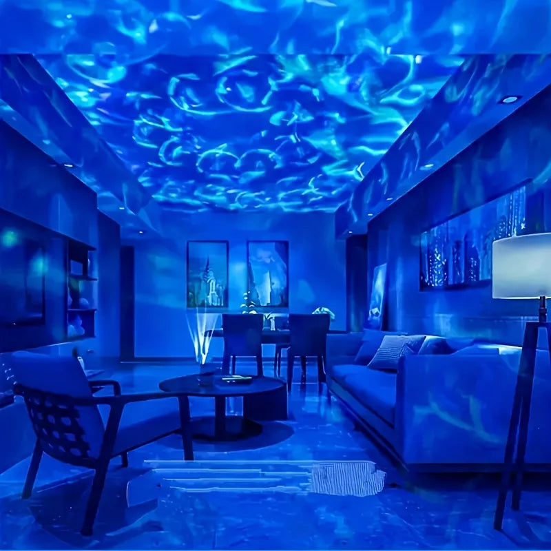 Galaxy Projector Night Light, LED Star & Ocean Wave Projector with Remote, RGB Colors, Auto-Rotate, USB Powered Ceiling Starlight for Bedroom, Kids, Nursery & Home Decor