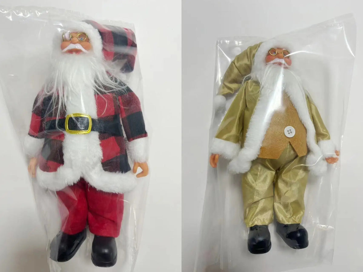Christmas 12 Inch Santa Claus Cute Creative Holiday Decoration Desktop Novelty Toy Cartoon Doll Standing Posture Mascot