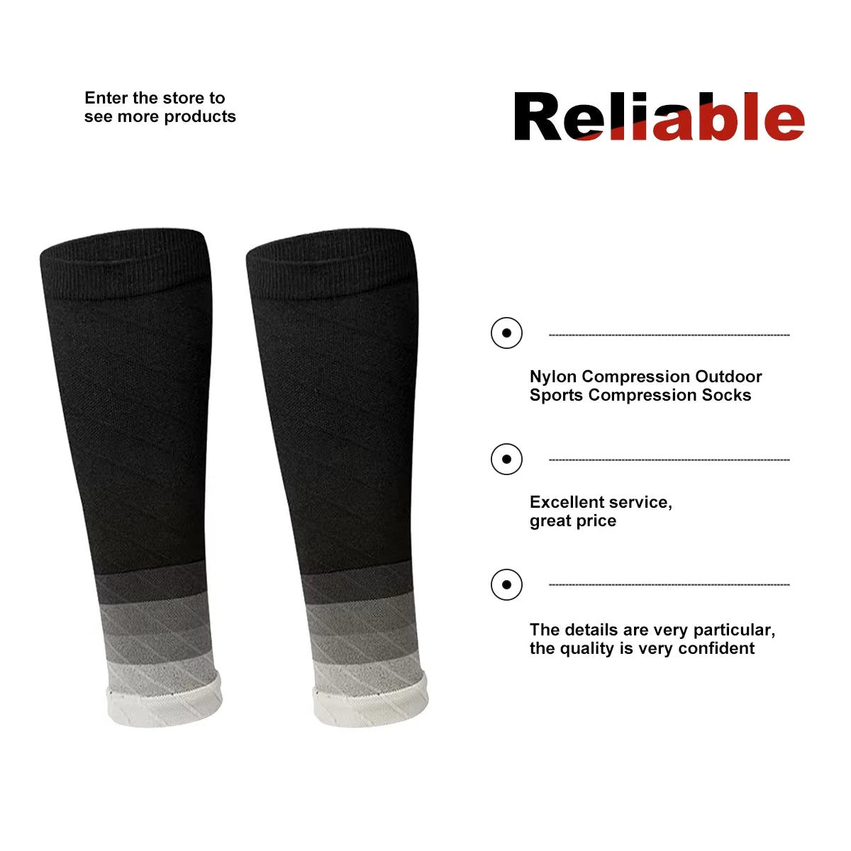 Calf Compression Sleeves 20-30 mmHg, Leg Sleeves for Men & Women, Support for Shin Splints, Varicose Veins, Running, Cycling & Muscle Fatigue Relief