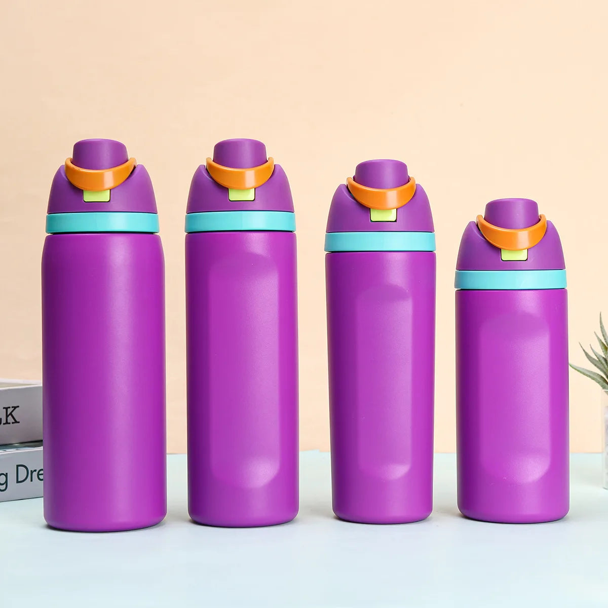 304 Stainless Steel Insulated Water Bottle with Straw, Leakproof
