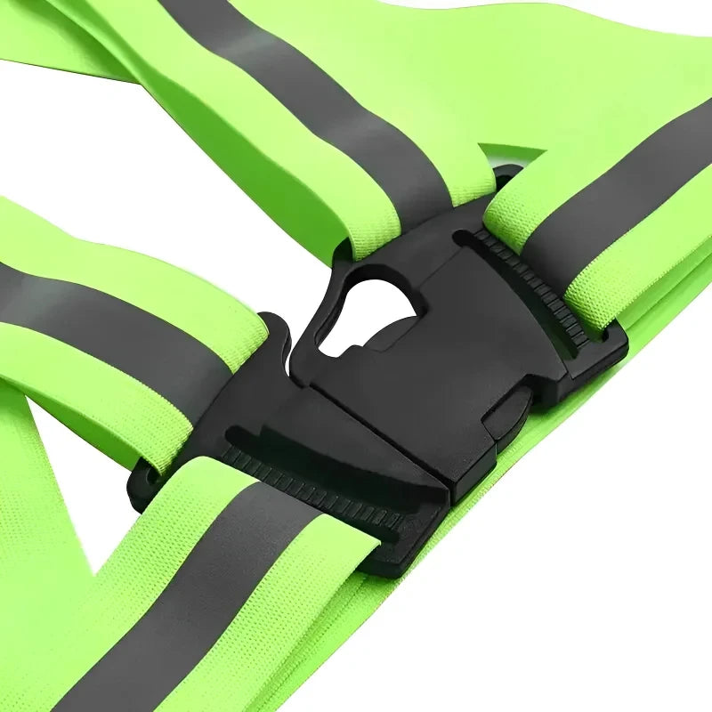 Reflective Safety Vest High Visibility, Lightweight Adjustable Elastic Straps for Running, Cycling, Walking, Traffic