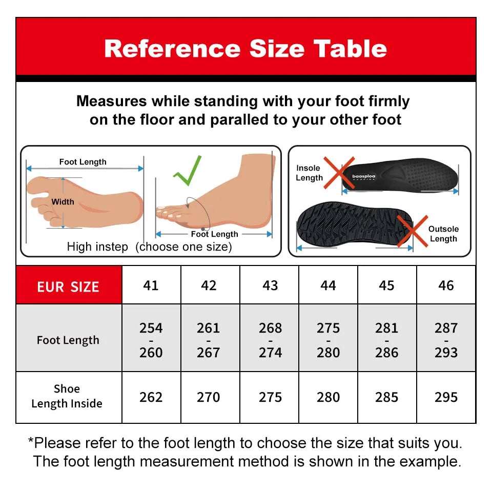 Baasploa Lightweight Running Shoes For Men 2022 Men's Designer Mesh Casual Sneakers Lace-Up Male Outdoor Sports Tennis Shoe
