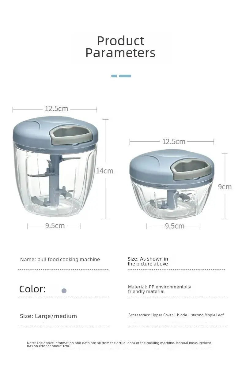 Manual Ginger Garlic Chopper & Press, Handheld Vegetable Cutter, Mini Meat Grinder, Multifunction Food Processor for Kitchen