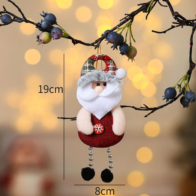 New Year 2022 Christmas Tree Decorations Cute Dolls Pendant Navidad 2021 Home Decor Christmas Tree Ornaments Xmas Gift