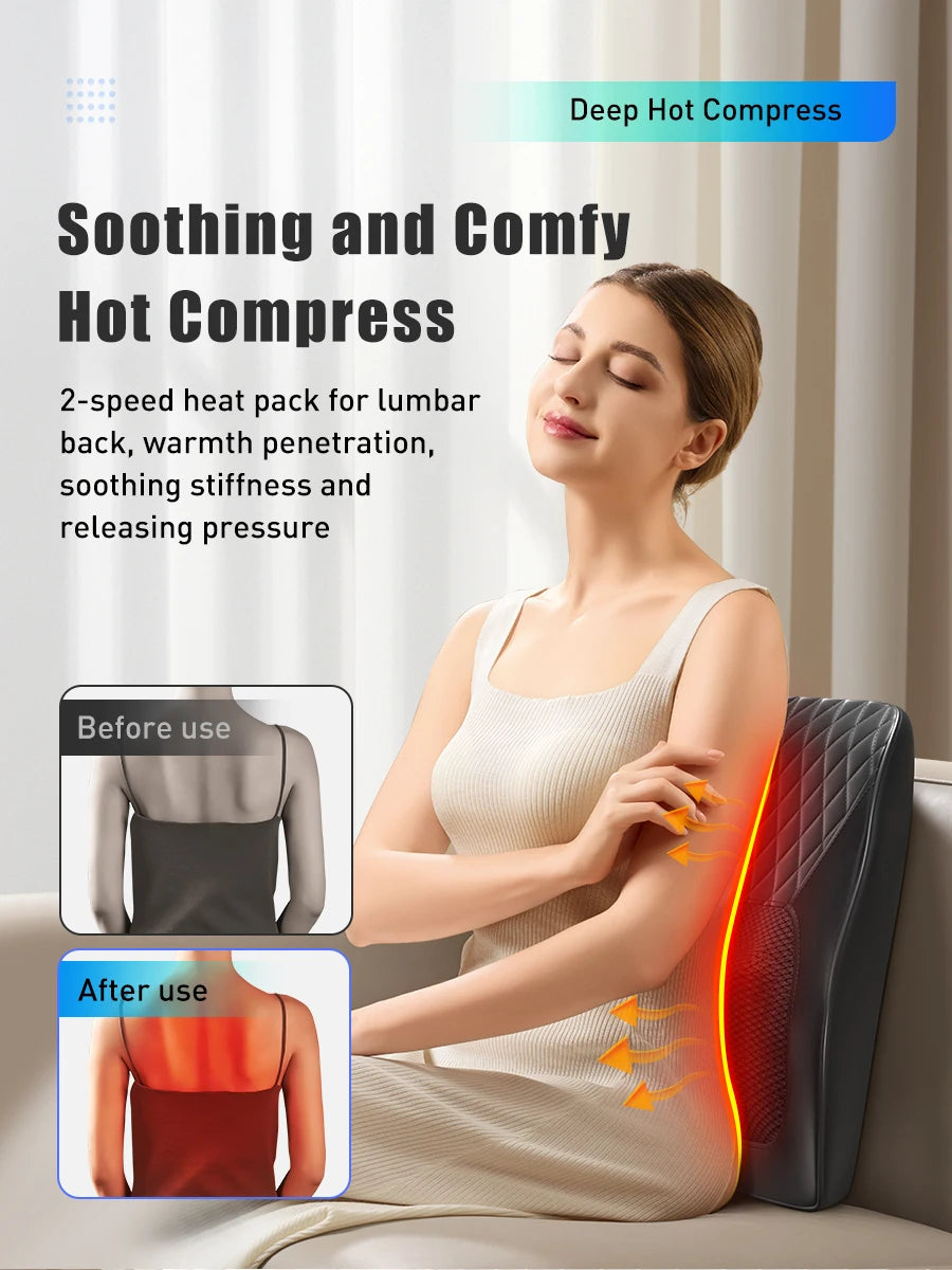 Neck Pillow Massager 3 Speed Adjustment Vibration Heating Massage Machine Can Be Used To Relax Shoulder, Neck, And Back Muscle