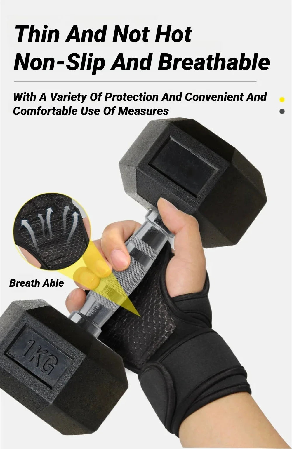 Workout Gloves for Men & Women, Weightlifting & Fitness Training Gloves with Wrist Support, Palm Protection for Gym, Bodybuilding & Dumbbell Exercises