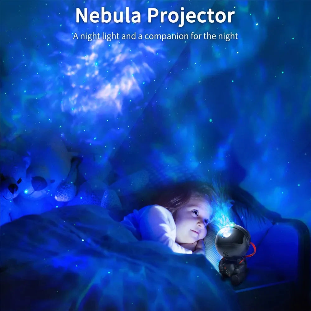 Astronaut Star Projector Galaxy Night Light - 360° Adjustable Nebula Ceiling Projector with Remote & 45/90 Min Timer, LED USB 5V Bedroom Decor for Kids & Adults, Gift