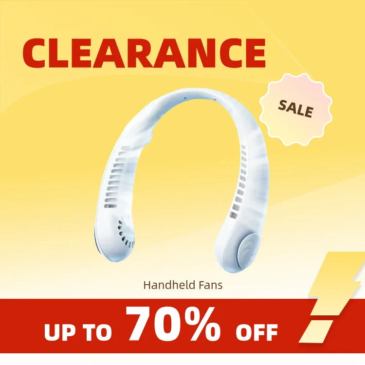 Portable mini home summer air-cooled neck hanging fan for outdoor sports, running, travel without blades, wearable USB