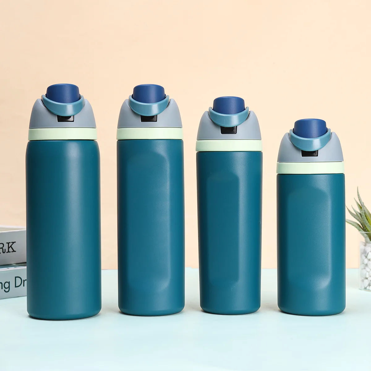 304 Stainless Steel Insulated Water Bottle with Straw, Leakproof