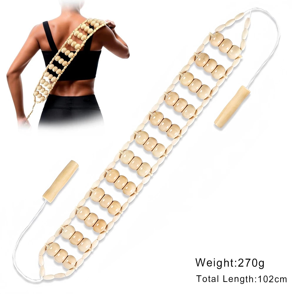 Wooden Lymphatic Drainage Massage Tool – Anti-Cellulite Body Shaping Massager for Muscle Relief, Gua Sha Therapy & Beauty Spa Treatments