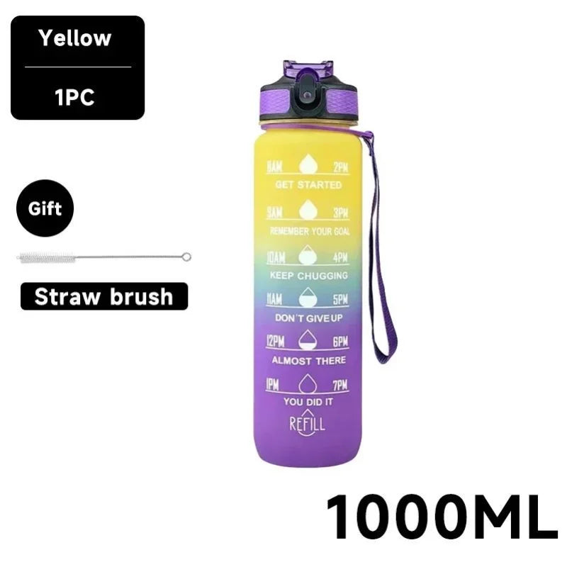 1 Liter Water Bottle Motivational Sport Water Bottle Leakproof Drinking Bottles Outdoor Travel Gym Fitness Jugs For Kitchen