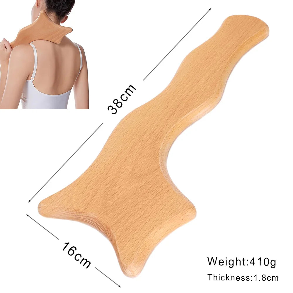 Wooden Lymphatic Drainage Massage Tool – Anti-Cellulite Body Shaping Massager for Muscle Relief, Gua Sha Therapy & Beauty Spa Treatments
