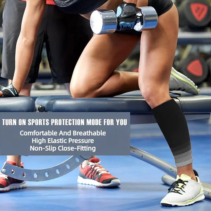 Calf Compression Sleeves 20-30 mmHg, Leg Sleeves for Men & Women, Support for Shin Splints, Varicose Veins, Running, Cycling & Muscle Fatigue Relief