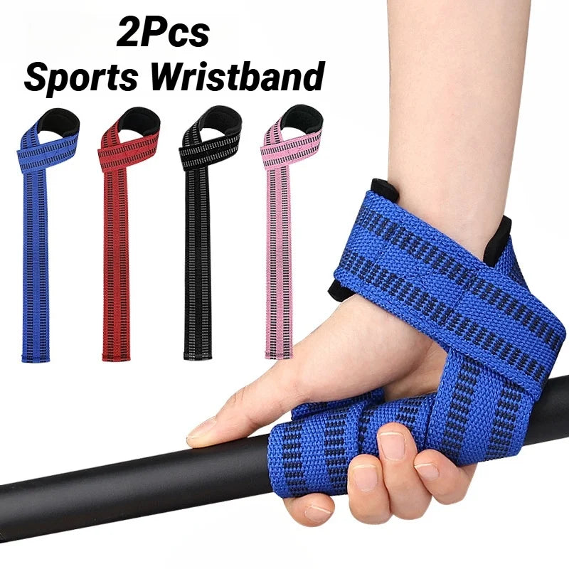 2PCS Weight Lifting Straps with Silicone Grip, Non-Slip Deadlift Straps for Pull-Ups, Dumbbells, Powerlifting & Gym Workouts, Wear-Resistant Wrist Support