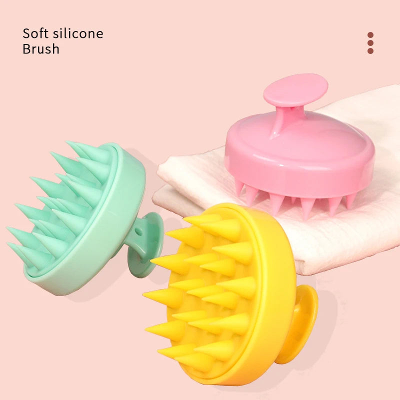Premium Silicone Scalp Massager for Hair Growth – Shampoo Brush for Shower, Dandruff & Dry Scalp Relief – Soft Silicone Hair Scrubber