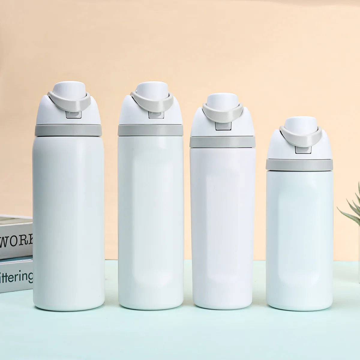 304 Stainless Steel Insulated Water Bottle with Straw, Leakproof