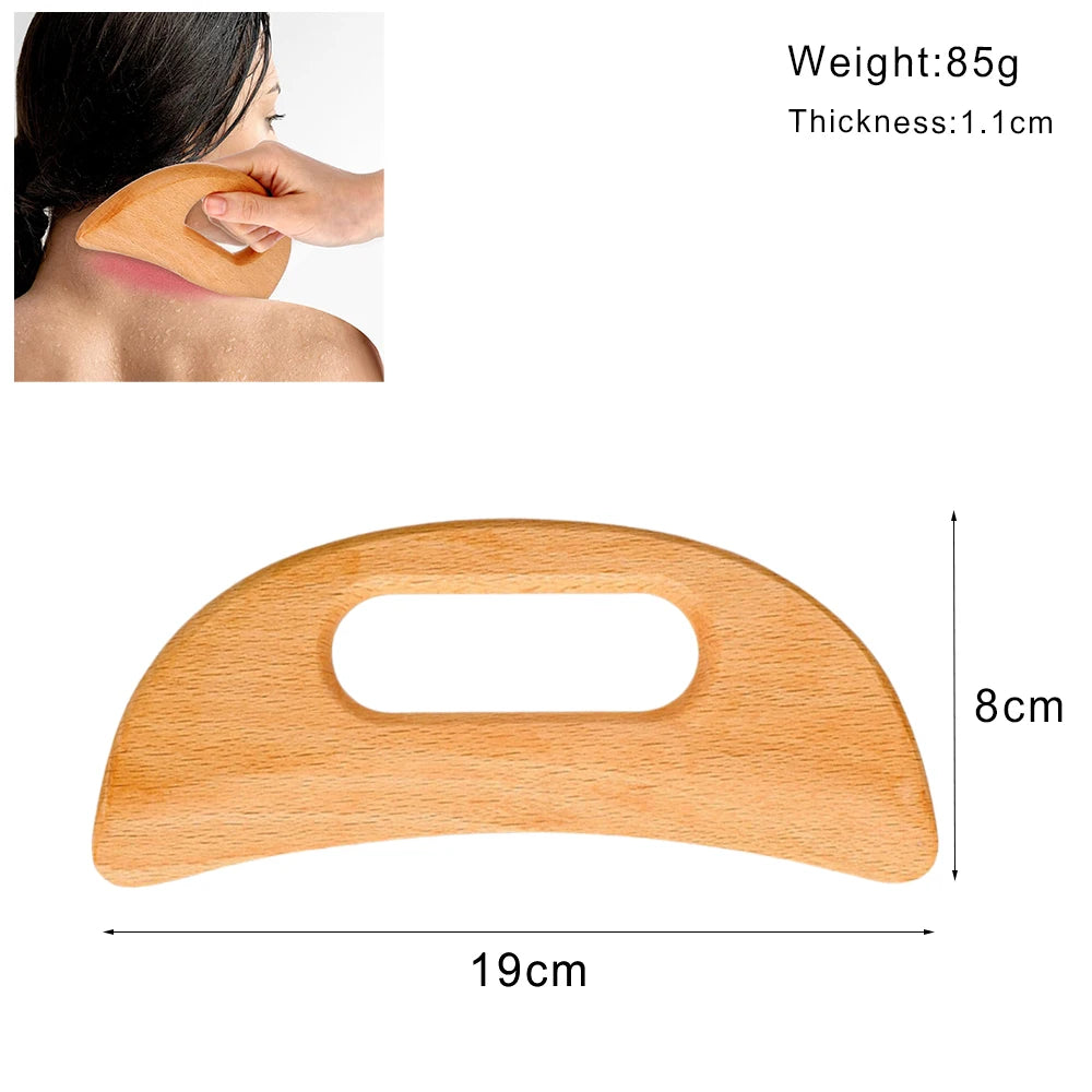 Wooden Lymphatic Drainage Massage Tool – Anti-Cellulite Body Shaping Massager for Muscle Relief, Gua Sha Therapy & Beauty Spa Treatments