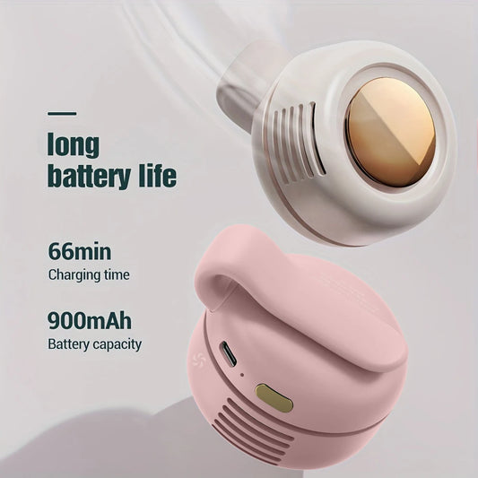 Mini Whirlwind Portable Clip Fan – Rechargeable Waist Clip Fan with USB-C Charging, 3-Speed Handsfree Silent Cooling Fan for Travel, Work, Outdoor, Hiking, Gym