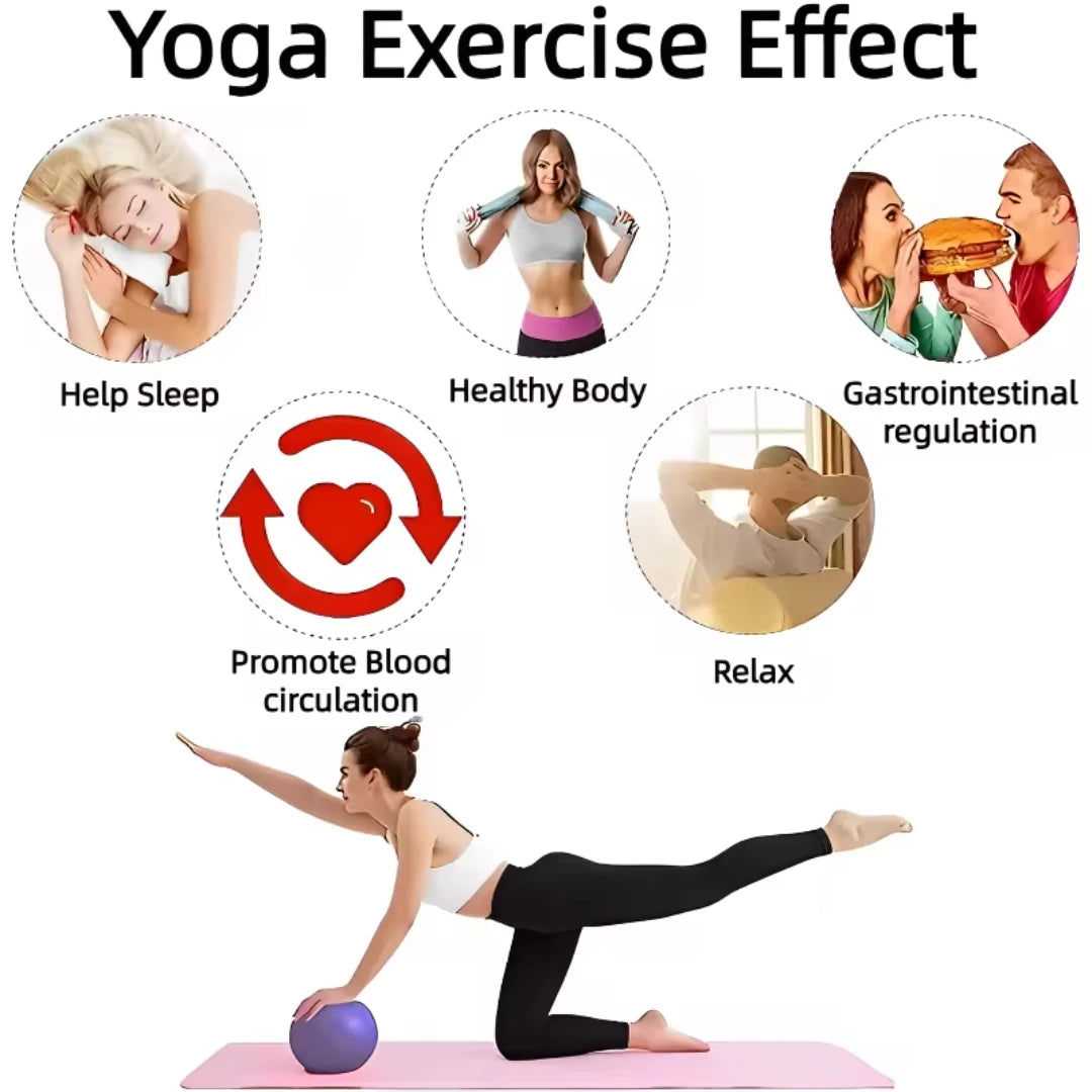 25cm Pilates Ball for Yoga & Fitness, Small Exercise Ball for Core Training, Balance, Physical Therapy, Stability & Home Workouts