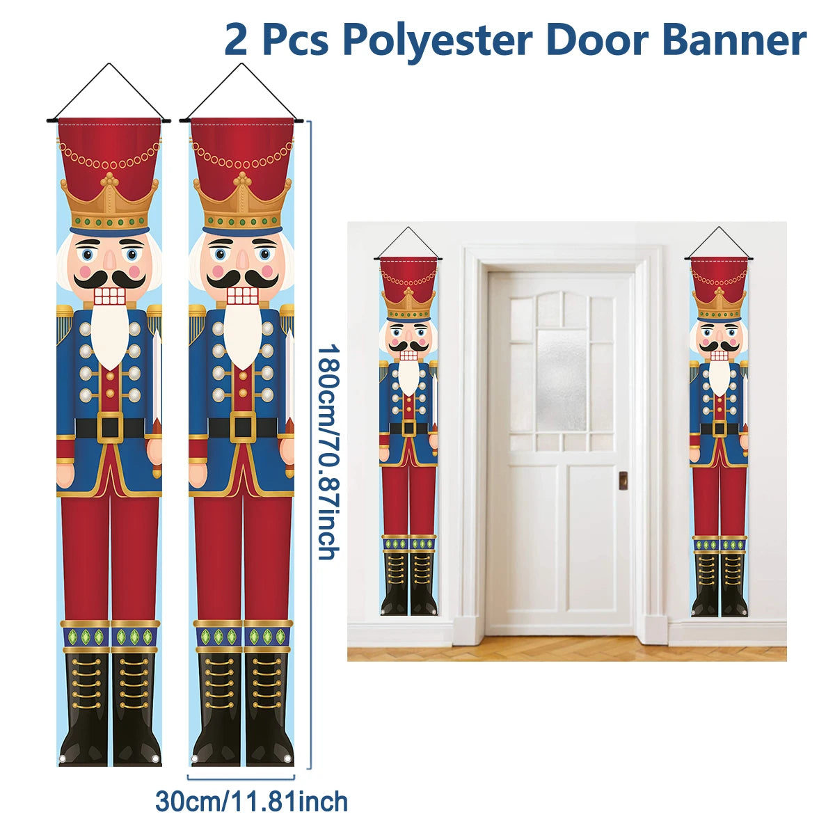 Christmas Santa Claus Snowman Door Couplet Merry Christmas Decoration for Home 2025 Elk Door Banner Navidad Natal New Year 2026