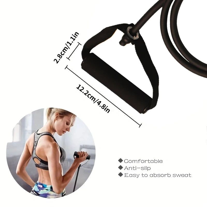 Resistance Bands with Handles for Men & Women, Exercise Bands for Home Workouts & Strength Training, Portable Workout Bands for Full-Body Fitness & Home Gym