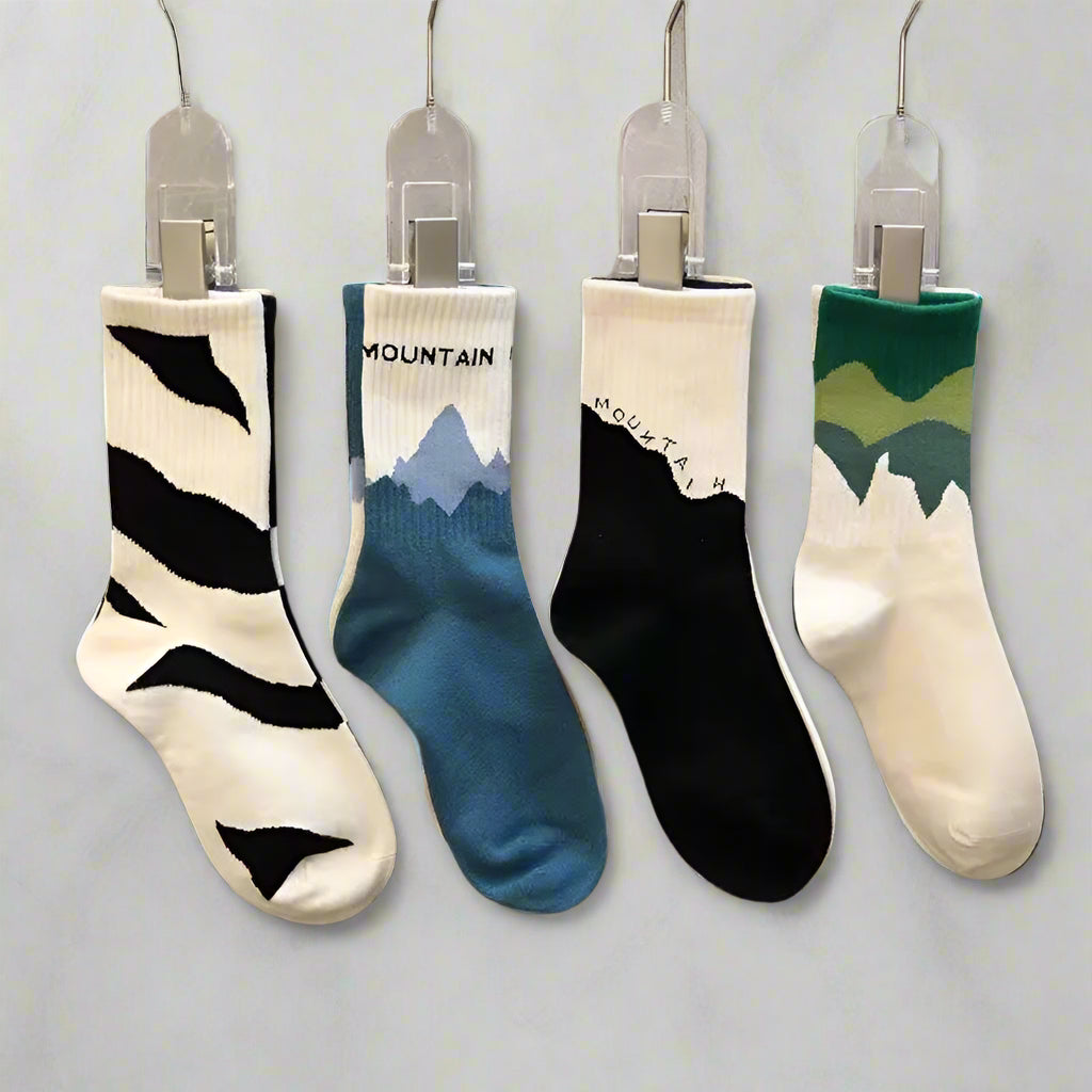 4 Pairs Of Soft Socks for Men & Women - Comfortable, Versatile, Athletic Fit for Running & Fitness