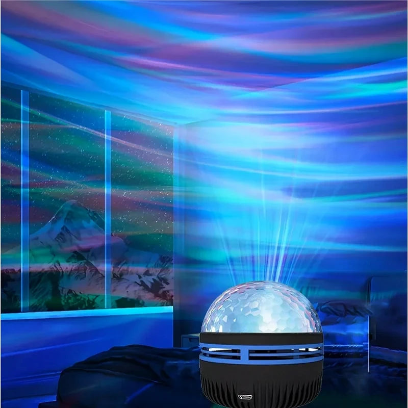 Galaxy Projector Night Light, LED Star & Ocean Wave Projector with Remote, RGB Colors, Auto-Rotate, USB Powered Ceiling Starlight for Bedroom, Kids, Nursery & Home Decor