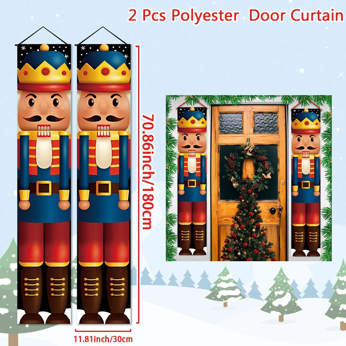 Christmas Santa Claus Snowman Door Couplet Merry Christmas Decoration for Home 2025 Elk Door Banner Navidad Natal New Year 2026