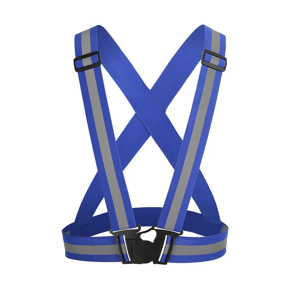 Reflective Safety Vest High Visibility, Lightweight Adjustable Elastic Straps for Running, Cycling, Walking, Traffic