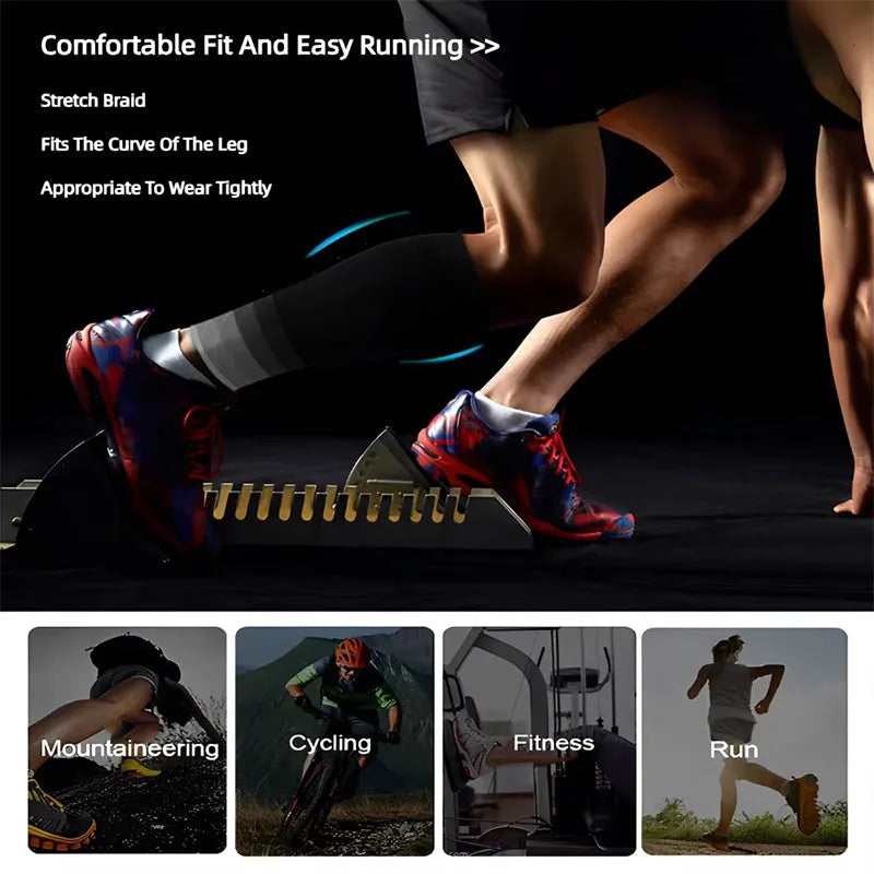 Calf Compression Sleeves 20-30 mmHg, Leg Sleeves for Men & Women, Support for Shin Splints, Varicose Veins, Running, Cycling & Muscle Fatigue Relief