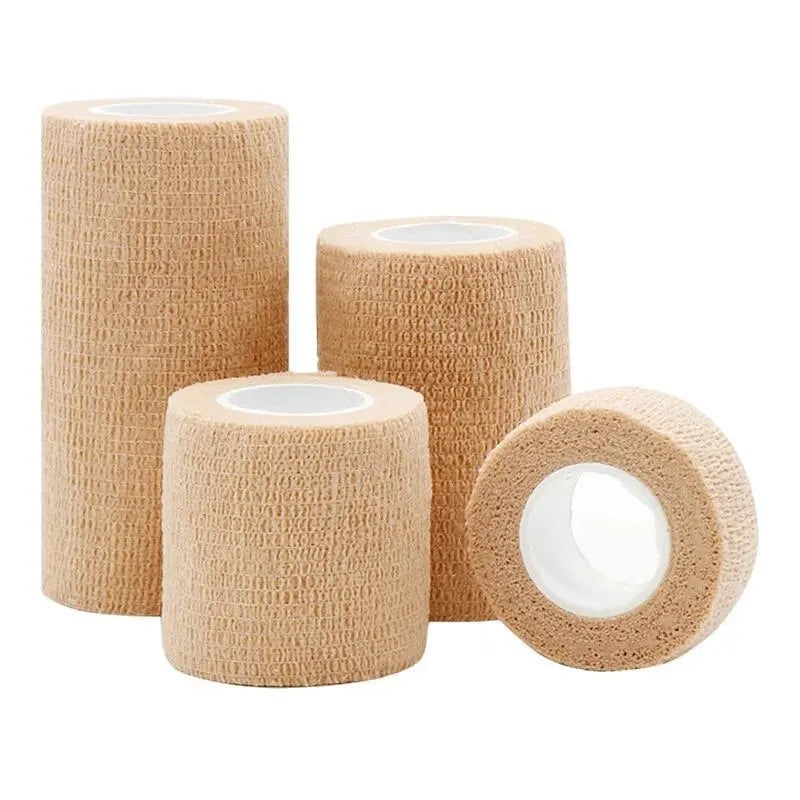 Self-Adherent Cohesive Bandage Wrap, Elastic Athletic Tape for Sports, Medical, and First Aid, Non-Woven Self-Adhesive Stretch Bandage Roll – Skin Color
