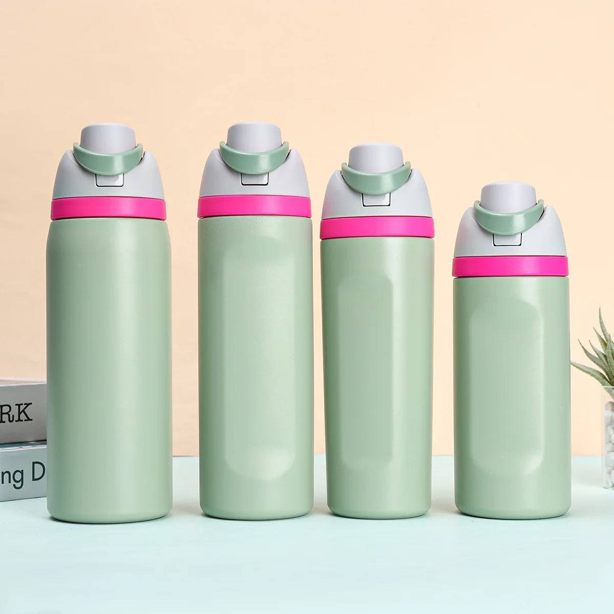 304 Stainless Steel Insulated Water Bottle with Straw, Leakproof